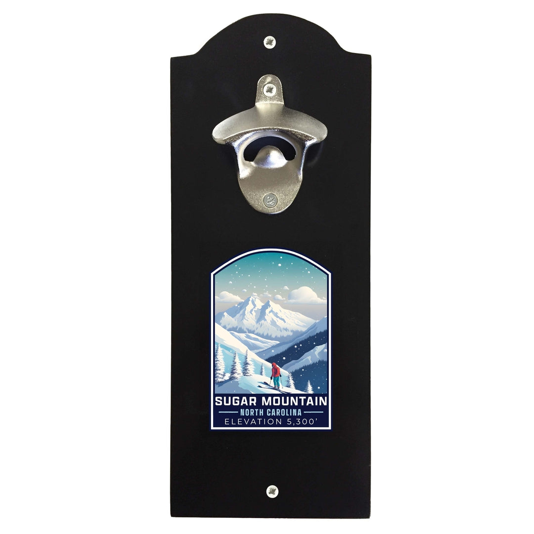 Sugar Mountain North Carolina Design B Souvenir Wall mounted bottle opener Image 1