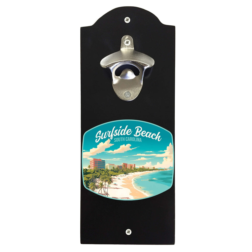 Surfside Beach South Carolina Design B Souvenir Wall mounted bottle opener Image 2