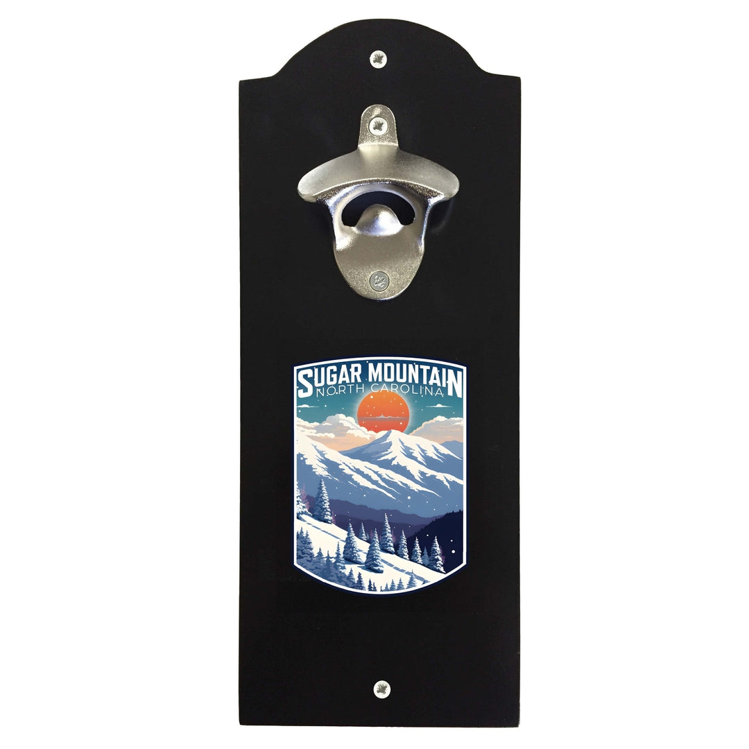 Sugar Mountain North Carolina Design A Souvenir Wall mounted bottle opener Image 1