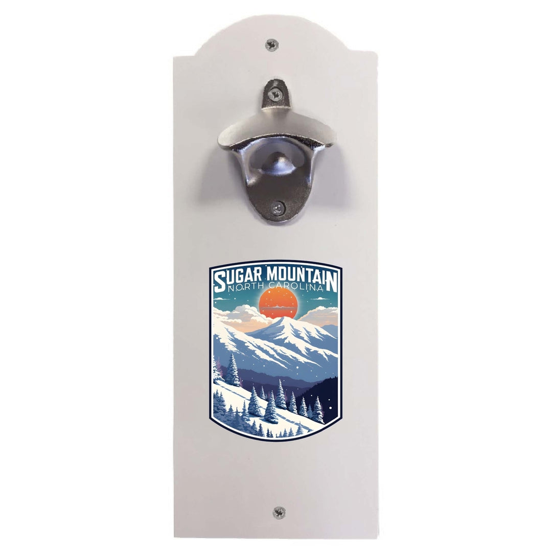 Sugar Mountain North Carolina Design A Souvenir Wall mounted bottle opener Image 2