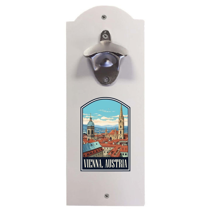 Vienna Austria Design B Souvenir Wall mounted bottle opener Image 1