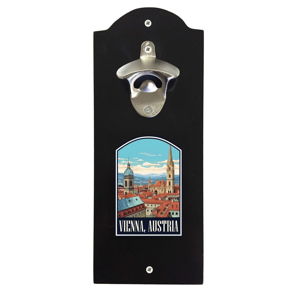 Vienna Austria Design B Souvenir Wall mounted bottle opener Image 2