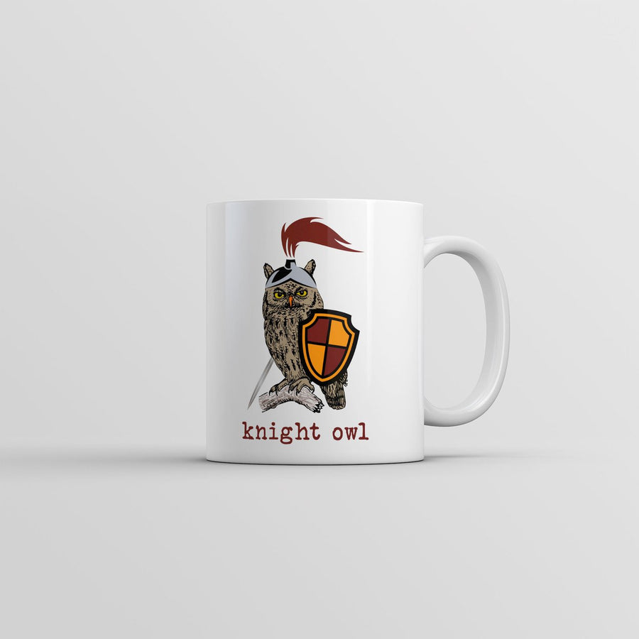 Knight Owl Mug Funny Sarcastic Owl Graphic Coffee Cup-11oz Image 1