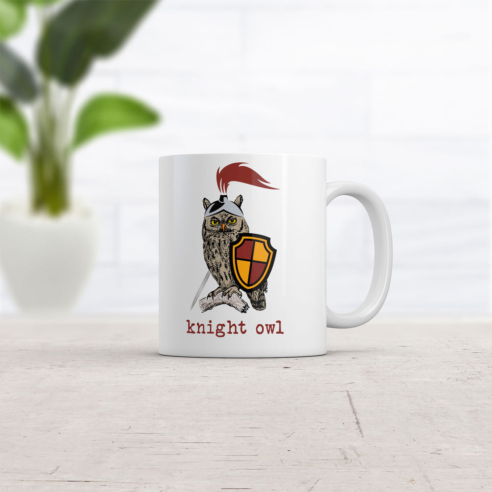 Knight Owl Mug Funny Sarcastic Owl Graphic Coffee Cup-11oz Image 2