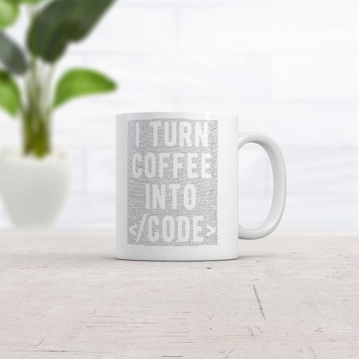 I Turn Coffee Into Code Mug Funny Computer Code Graphic Coffee Cup-11oz Image 2