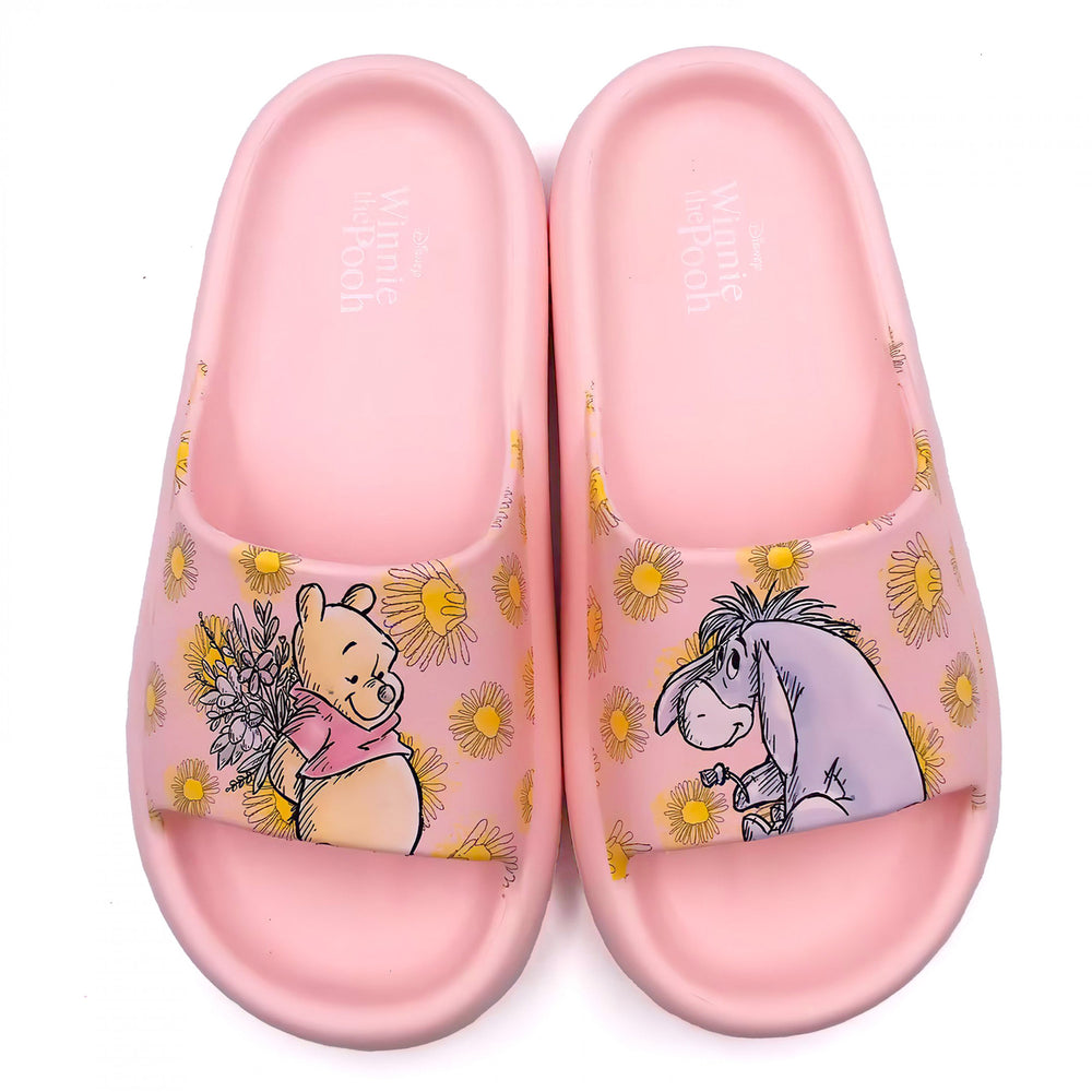 Winnie The Pooh Flowers for Eeyore Womens Flip Flop Cloud Comfort Slide Sandals Image 2