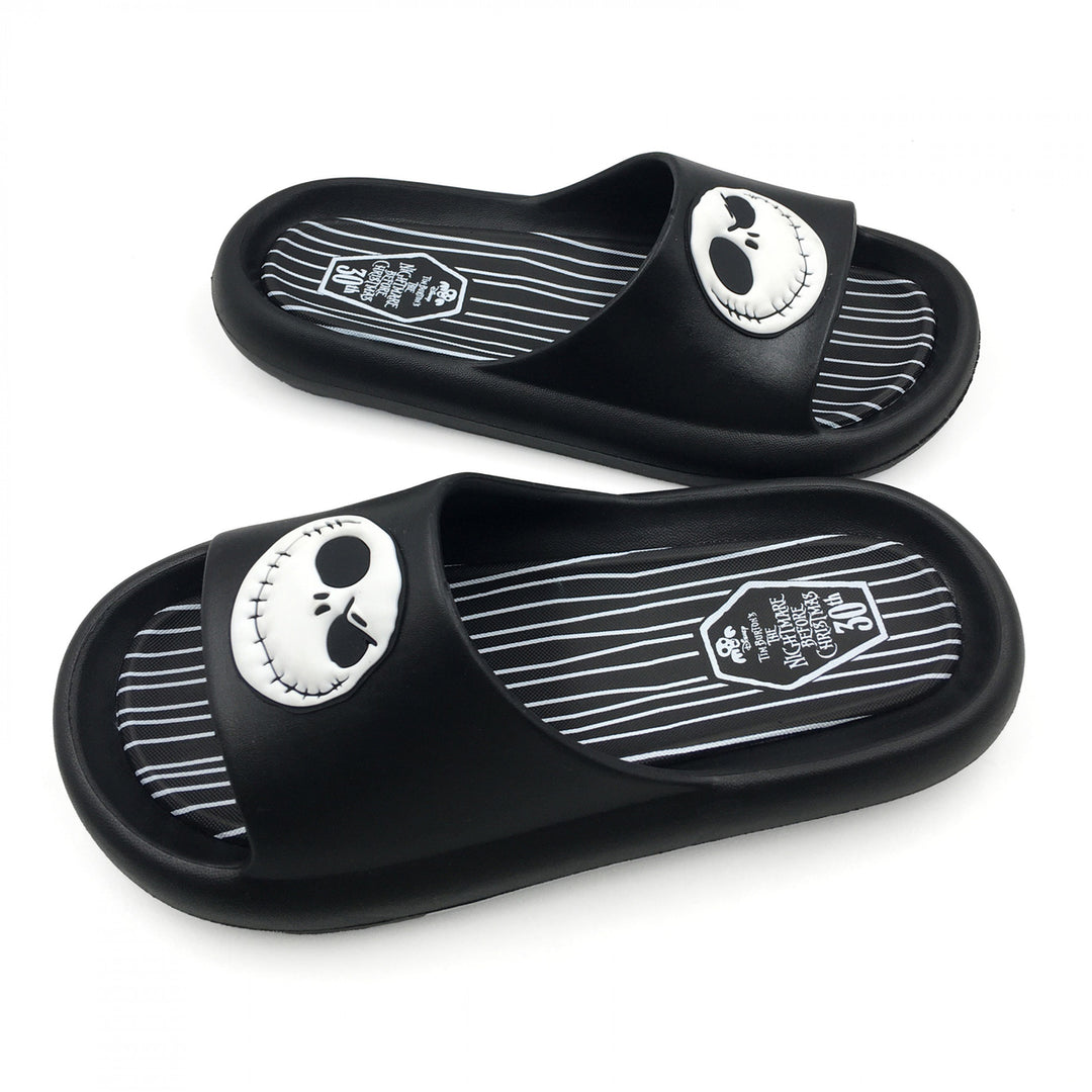 The Nightmare Before Christmas Jack Skellington Grin Flip Flop Slide Sandals Image 4