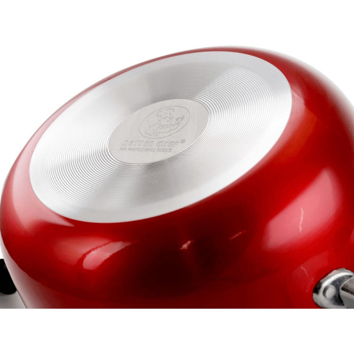 Better Chef 6-Quart Metallic Red Aluminum Dutch Oven with Glass Lid Image 4