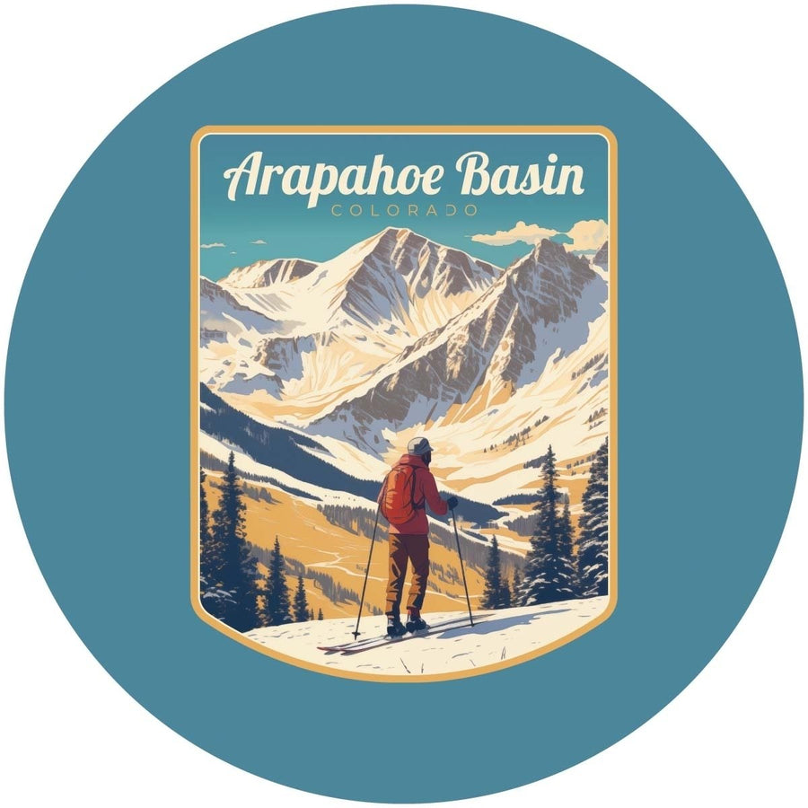 Arapahoe Basin Design A Souvenir Coaster Paper 4 Pack Image 1