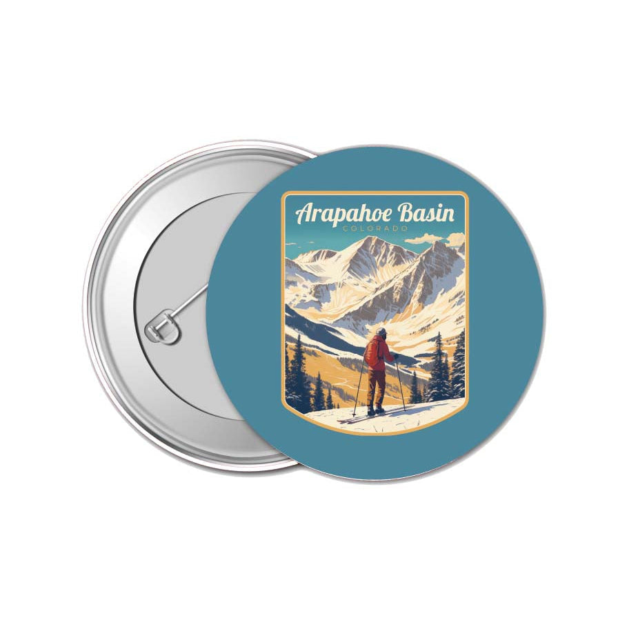 Arapahoe Basin Design A Souvenir Small 1-Inch Button Pin 4 Pack Image 1