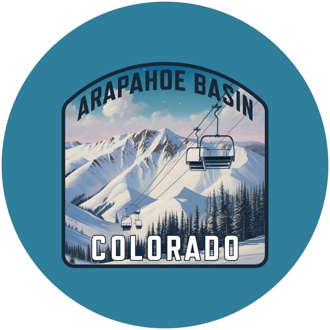 Arapahoe Basin Design B Souvenir Coaster Paper 4 Pack Image 1