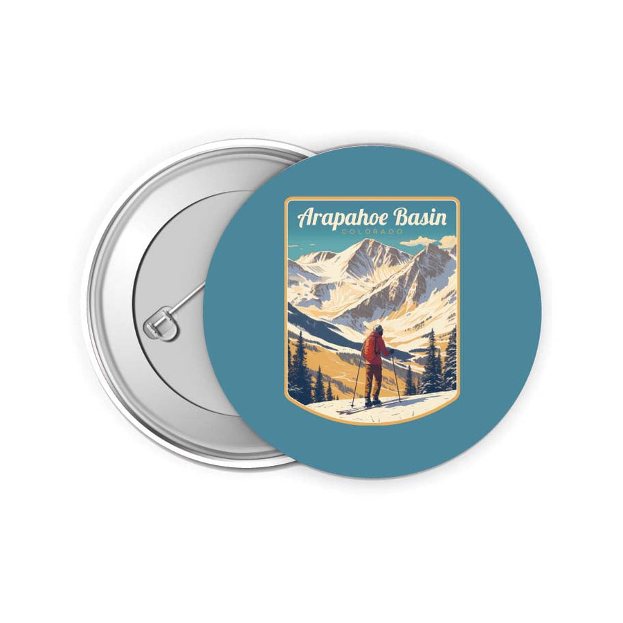 Arapahoe Basin Design A Souvenir Small 2-Inch Button Pin 4 Pack Image 1