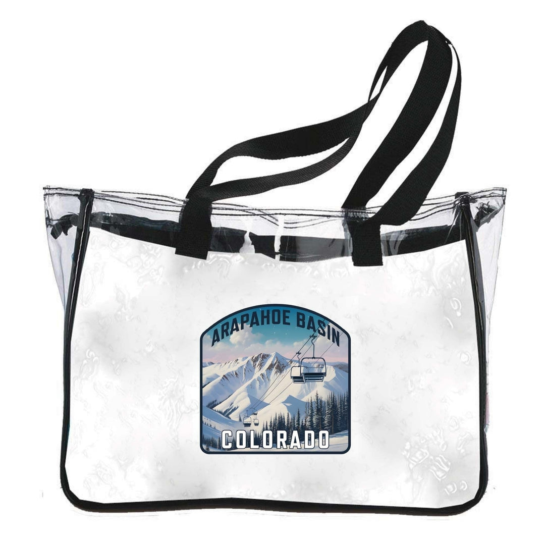 Arapahoe Basin Design B Souvenir Clear Tote Bag Image 1