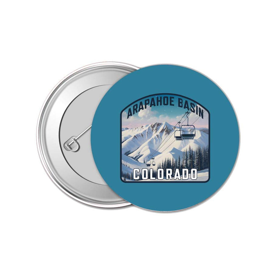 Arapahoe Basin Design B Souvenir Small 1-Inch Button Pin 4 Pack Image 1