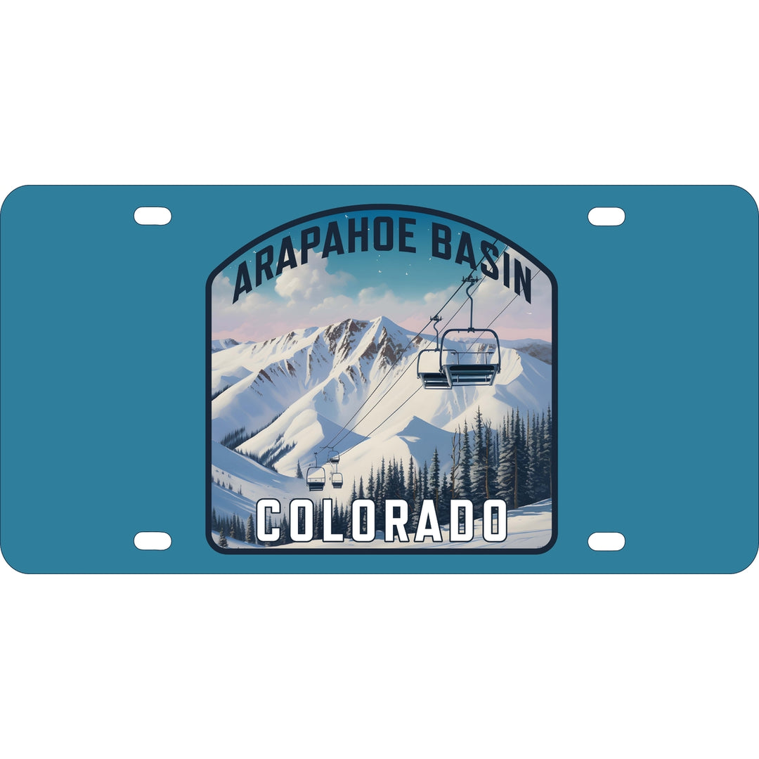 Arapahoe Basin Design B Souvenir Metal License Plate Image 1