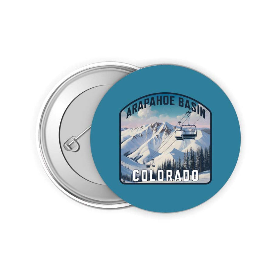 Arapahoe Basin Design B Souvenir Small 2-Inch Button Pin 4 Pack Image 1