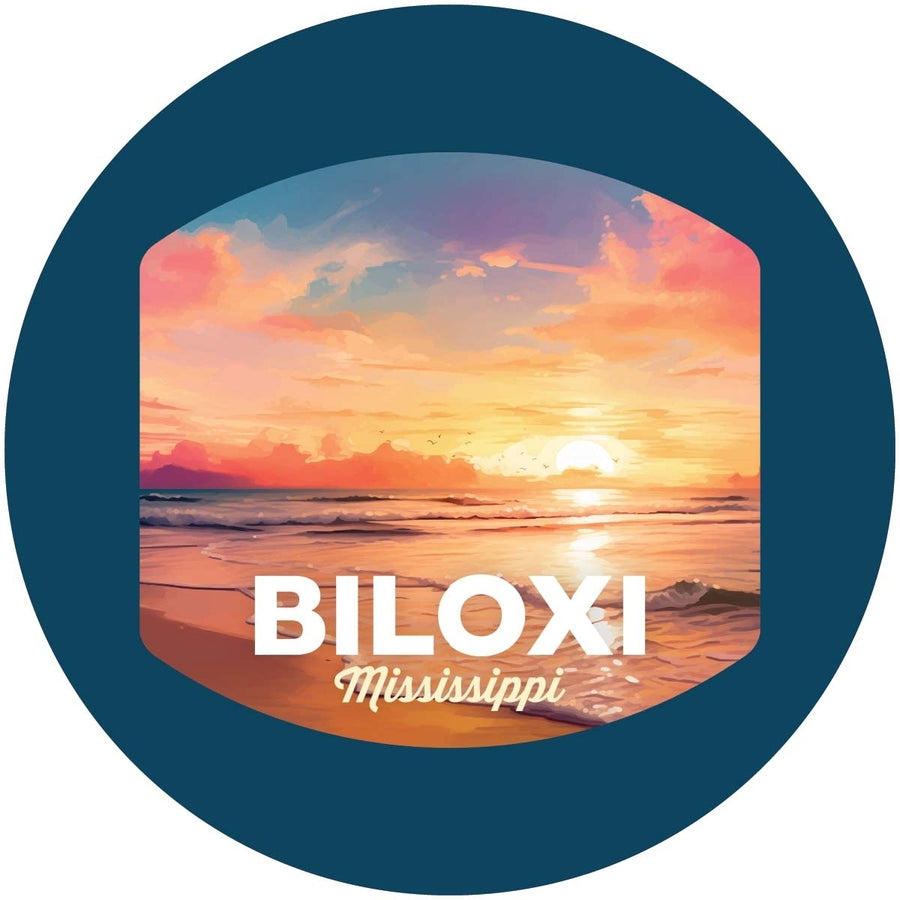 Biloxi Mississippi Design B Souvenir Coaster Paper 4 Pack Image 1