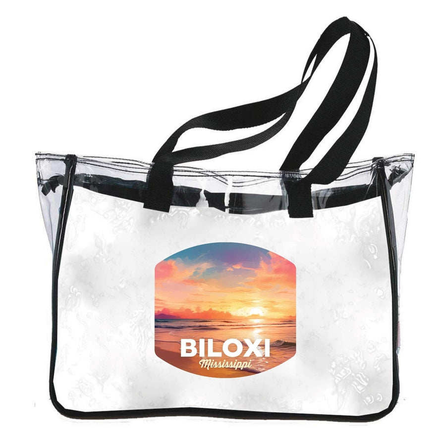 Biloxi Mississippi Design B Souvenir Clear Tote Bag Image 1