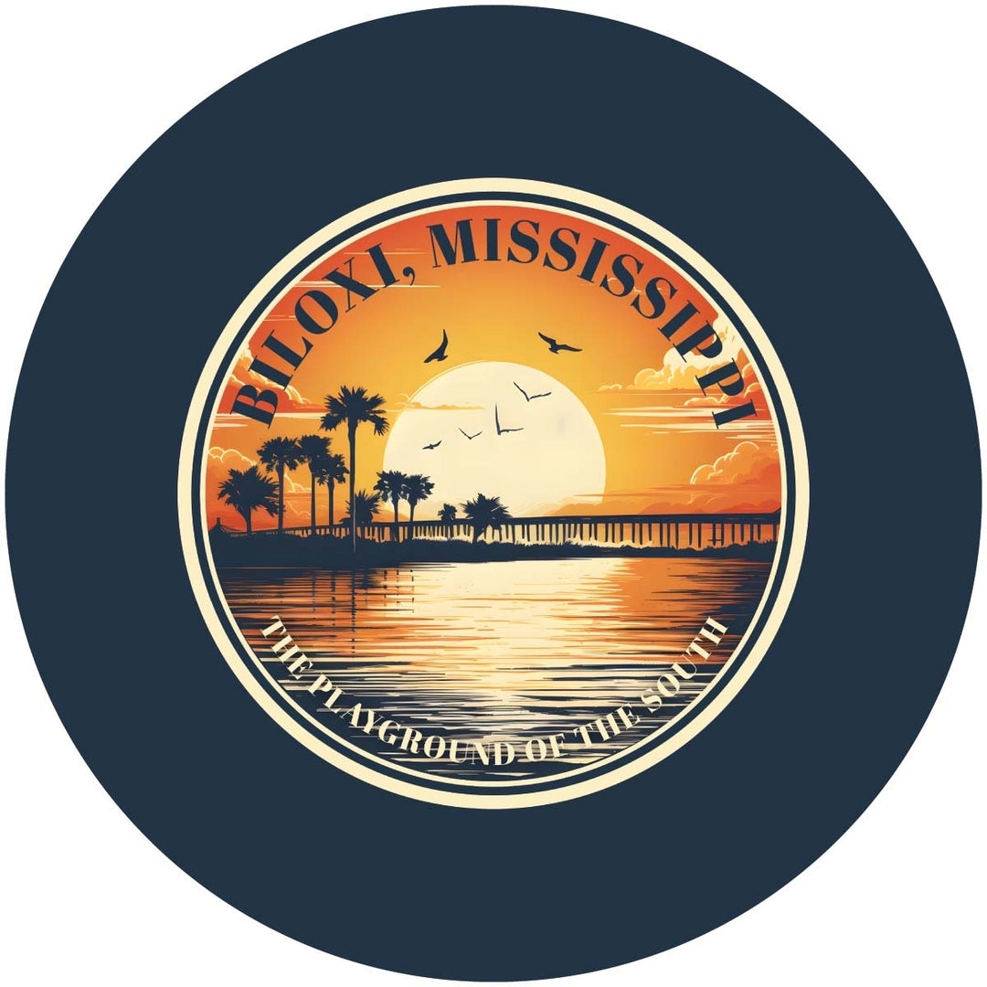 Biloxi Mississippi Design A Souvenir Coaster Paper 4 Pack Image 1