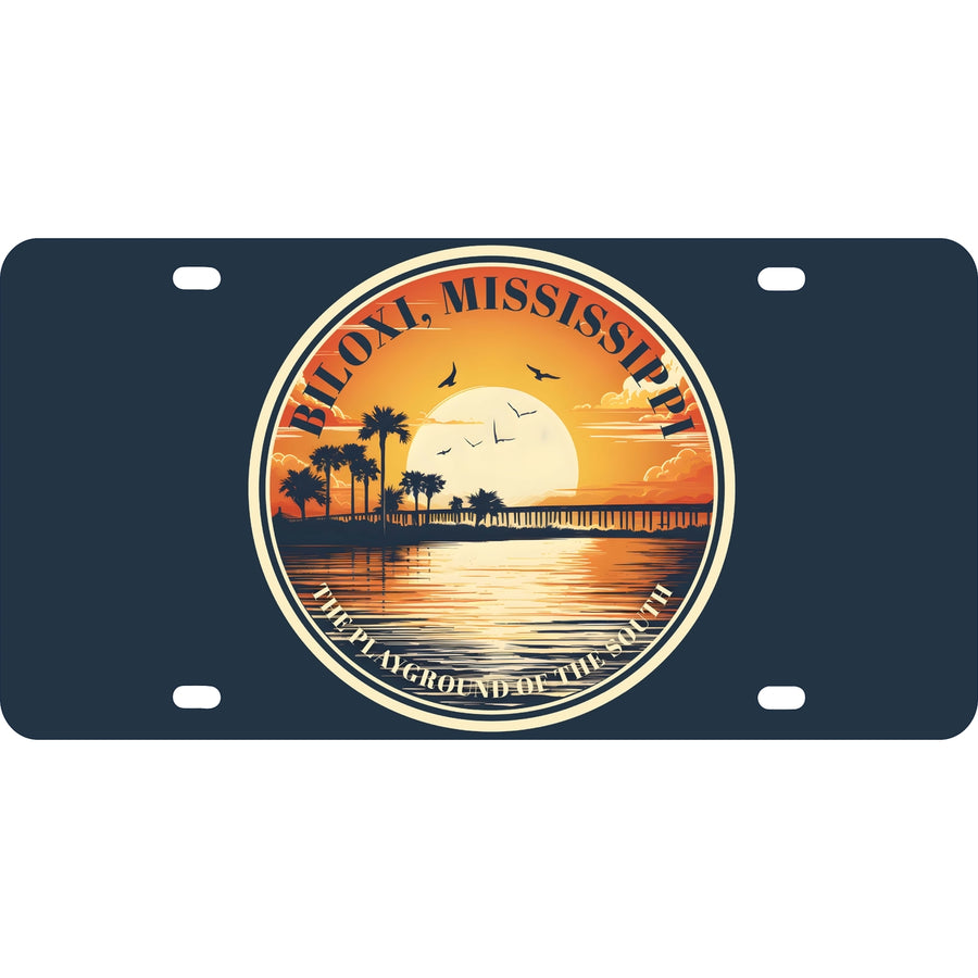 Biloxi Mississippi Design A Souvenir Metal License Plate Image 1