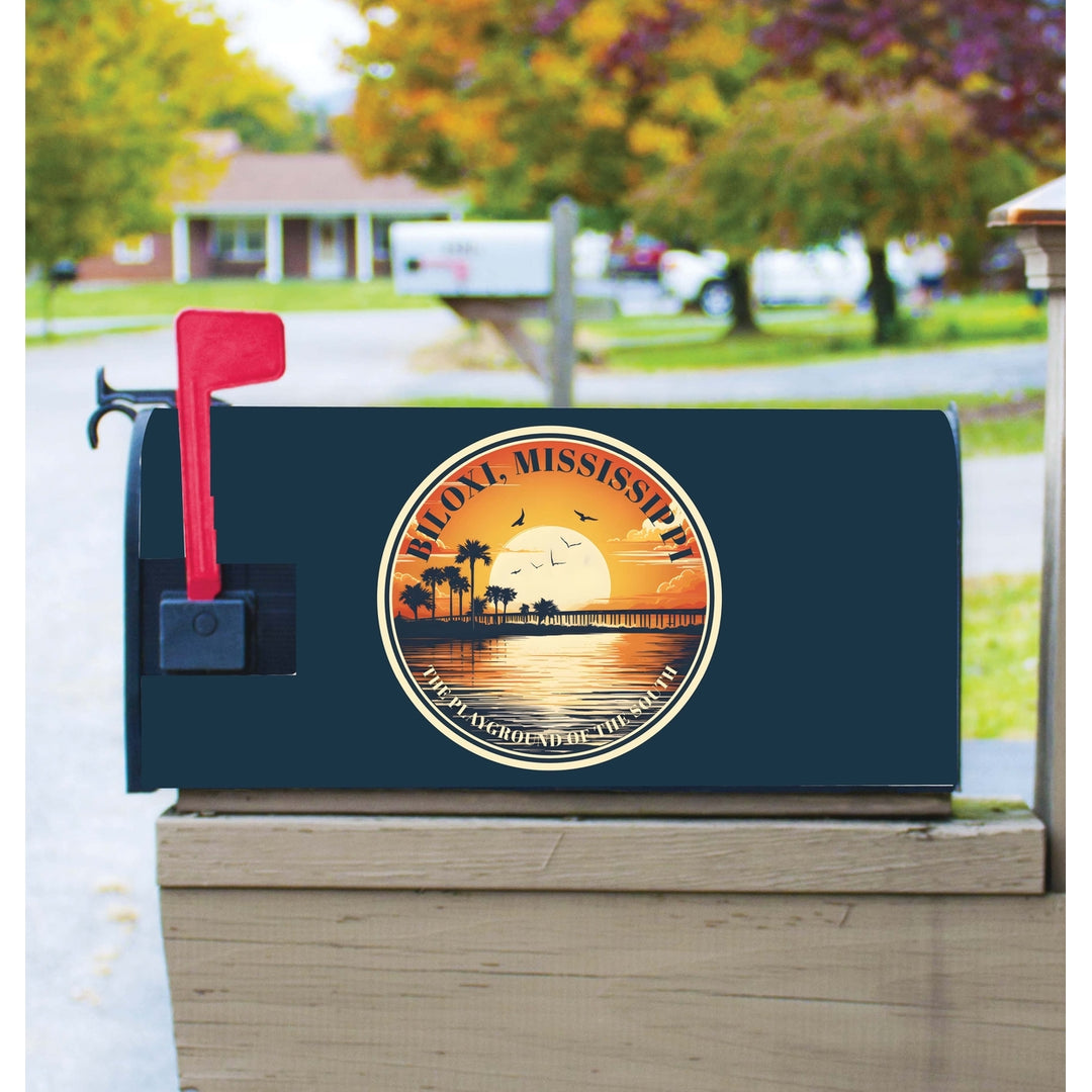 Biloxi Mississippi Design A Souvenir Magnetic Mailbox Cover Image 1