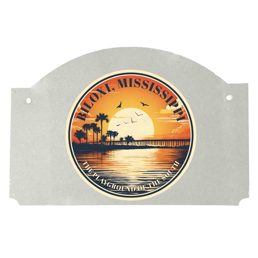 Biloxi Mississippi Design A Souvenir Wood sign flat with string Image 1