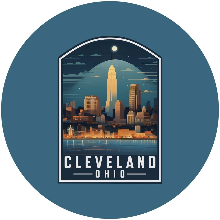 Cleveland Ohio Design A Souvenir Coaster Paper 4 Pack Image 1