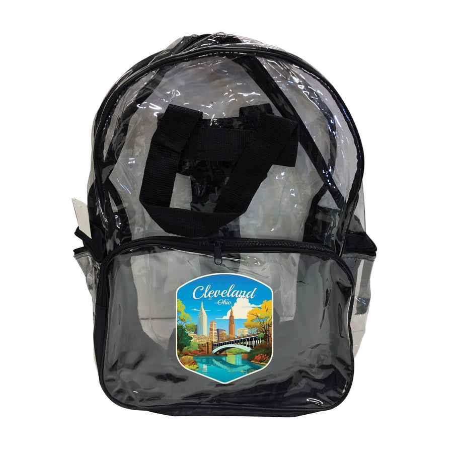 Cleveland Ohio Design B Souvenir Clear View Backpack Image 1