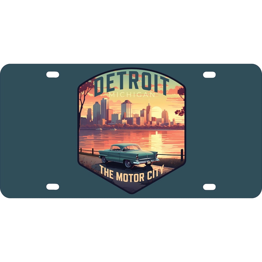 Detroit Michigan Design A Souvenir Mini Metal License Plate 4.75 x 2.25 inch Image 1