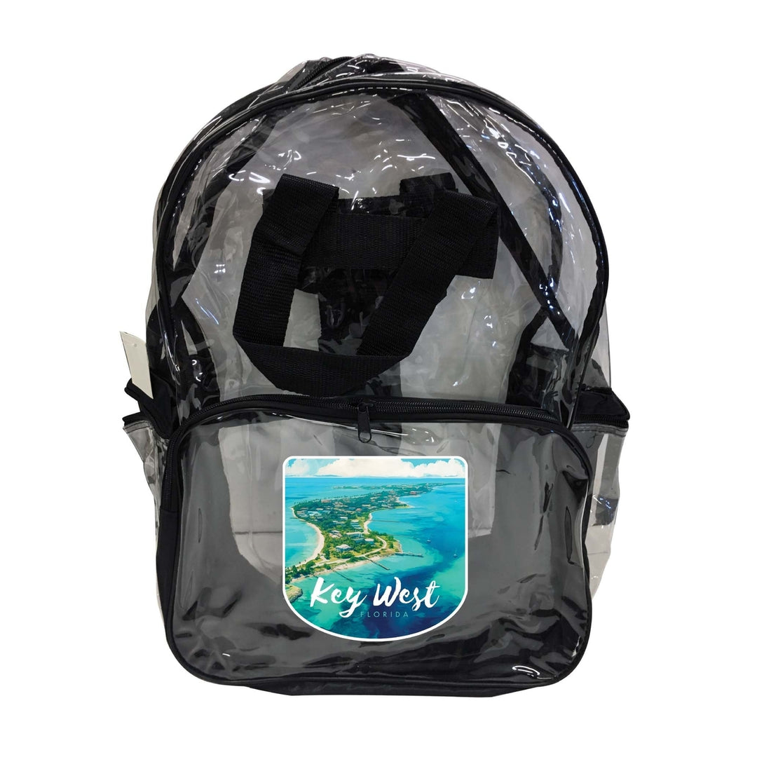 Key West Florida Design A Souvenir Clear View Backpack Image 1