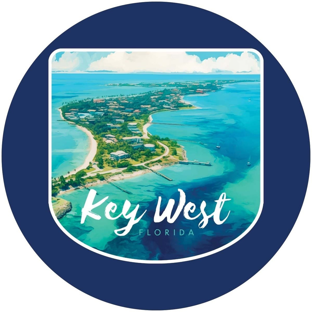 Key West Florida Design A Souvenir Coaster Paper 4 Pack Image 1