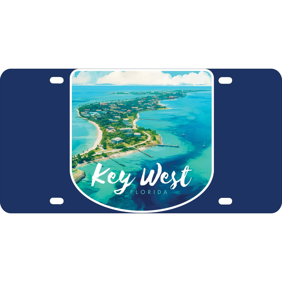 Key West Florida Design A Souvenir Mini Metal License Plate 4.75 x 2.25 inch Image 1