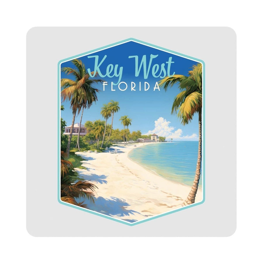 Key West Florida Design B Souvenir 4x4-Inch Coaster Acrylic 4 Pack Image 1