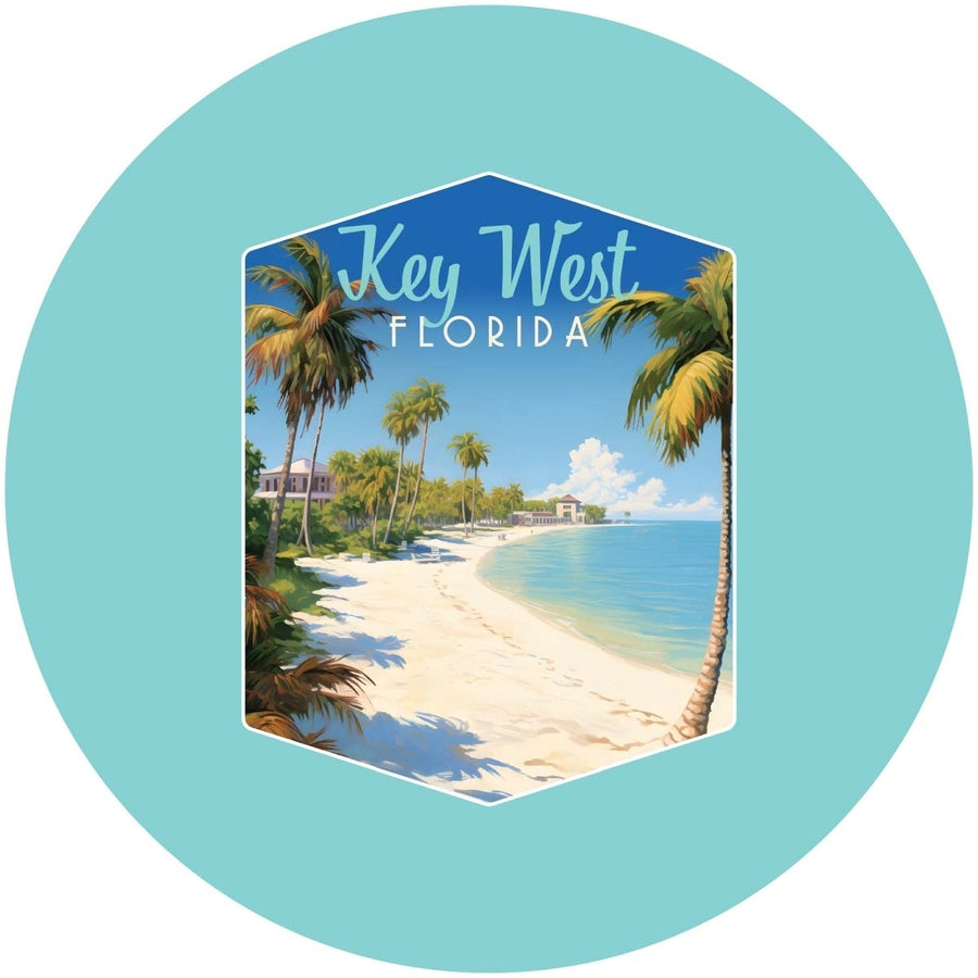 Key West Florida Design B Souvenir Coaster Paper 4 Pack Image 1