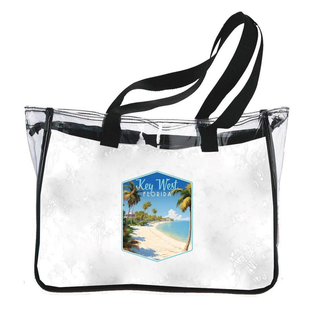 Key West Florida Design B Souvenir Clear Tote Bag Image 1