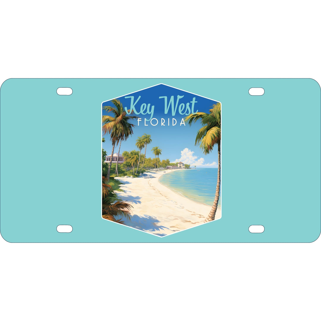 Key West Florida Design B Souvenir Metal License Plate Image 1