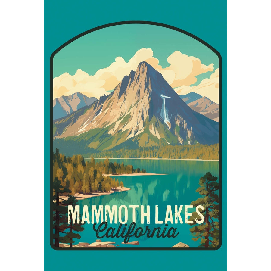 Mammoth Lakes California Design A Souvenir Wood sign with frame 5x7 Image 1