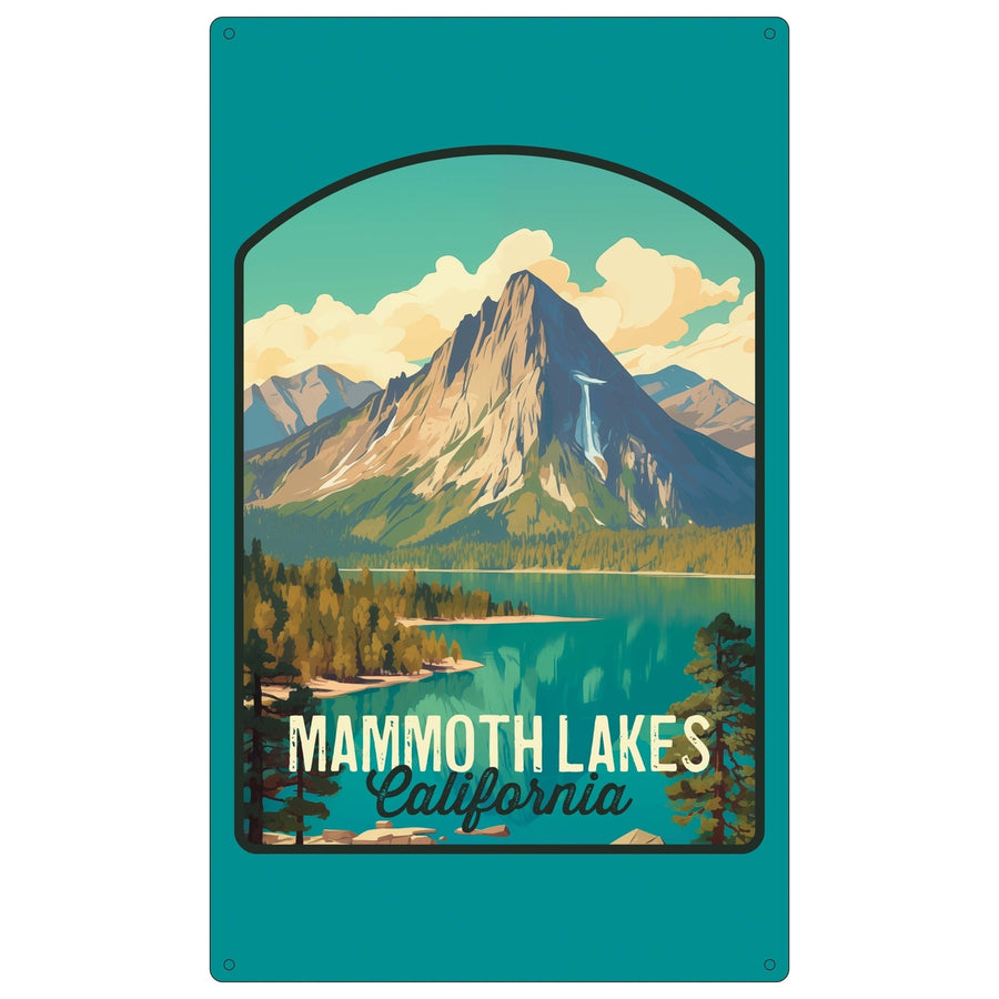 Mammoth Lakes California Design A Souvenir Metal Sign 9 x 15 Image 1