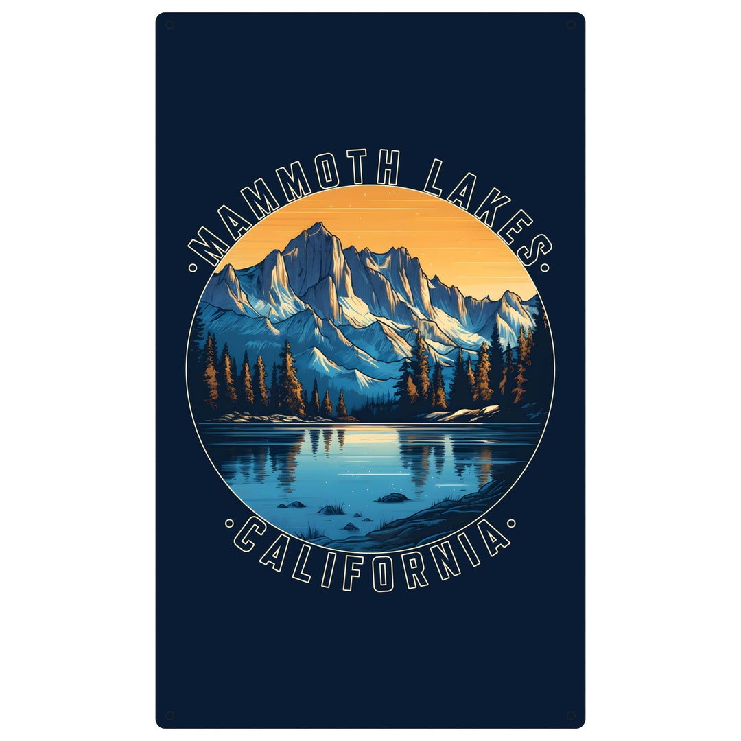 Mammoth Lakes California Design B Souvenir Metal Sign 9 x 15 Image 1