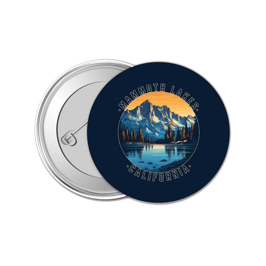 Mammoth Lakes California Design B Souvenir Small 1-Inch Button Pin 4 Pack Image 1