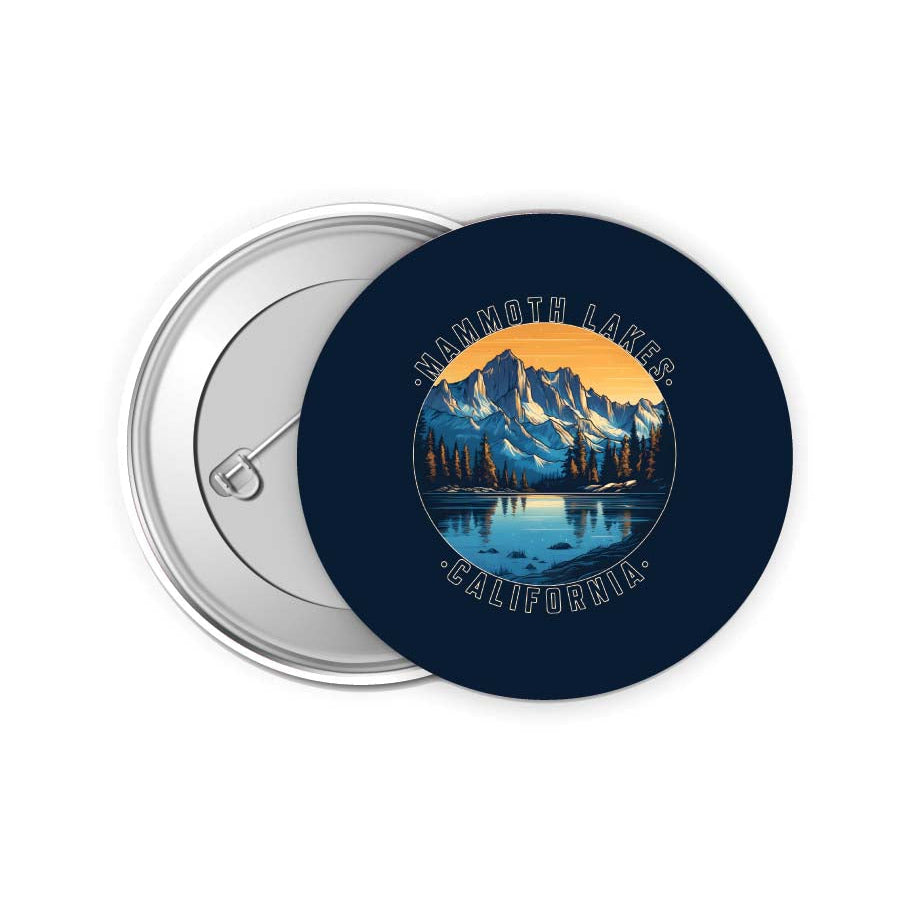 Mammoth Lakes California Design B Souvenir Small 2-Inch Button Pin 4 Pack Image 1