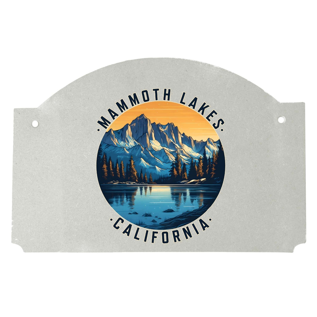 Mammoth Lakes California Design B Souvenir Wood sign flat with string Image 1