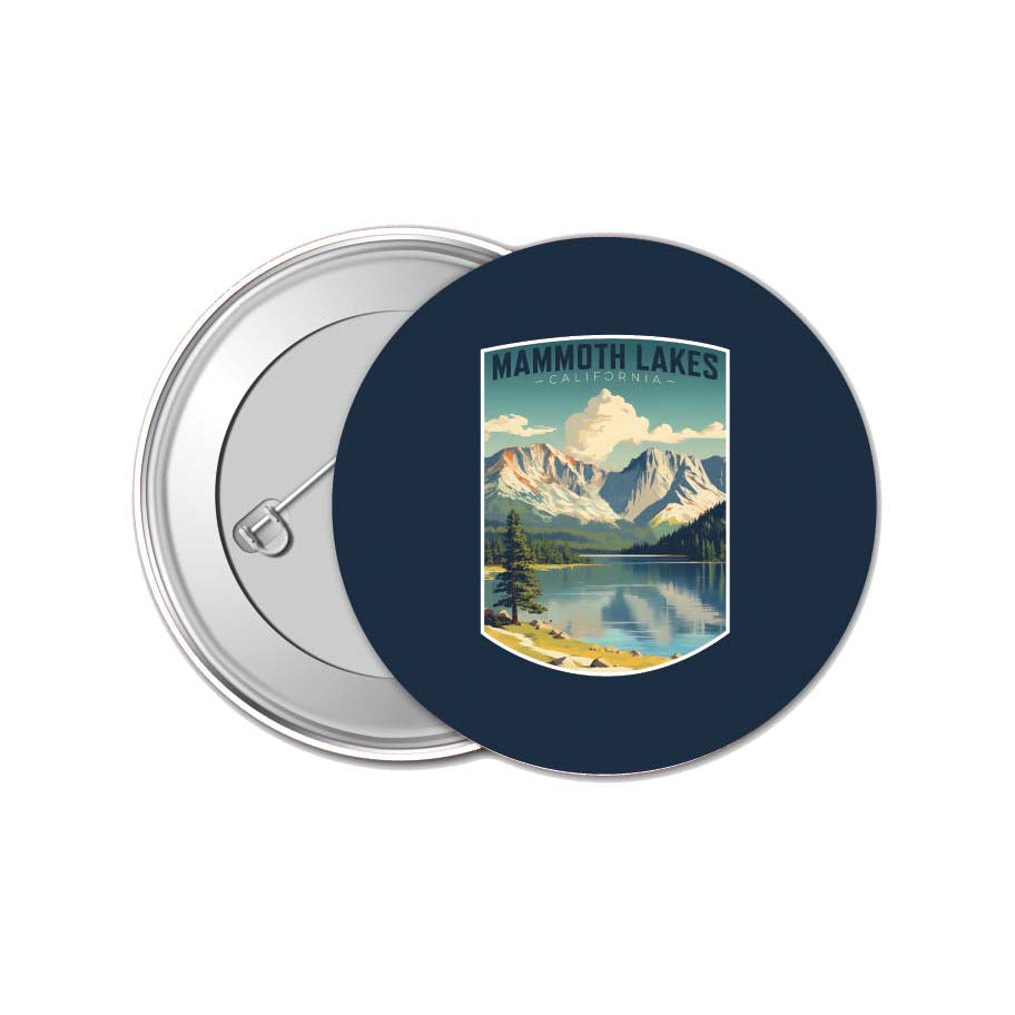 Mammoth Lakes California Design C Souvenir Small 1-Inch Button Pin 4 Pack Image 1