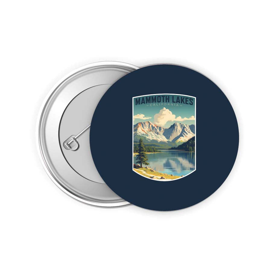 Mammoth Lakes California Design C Souvenir Small 2-Inch Button Pin 4 Pack Image 1