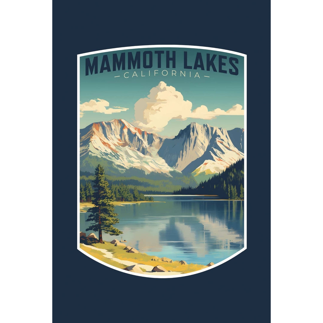 Mammoth Lakes California Design C Souvenir Wood sign with frame 5x7 Image 1