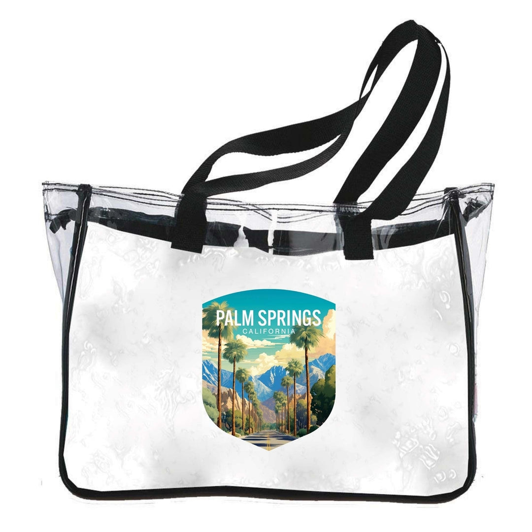 Palm Springs California Design A Souvenir Clear Tote Bag Image 1