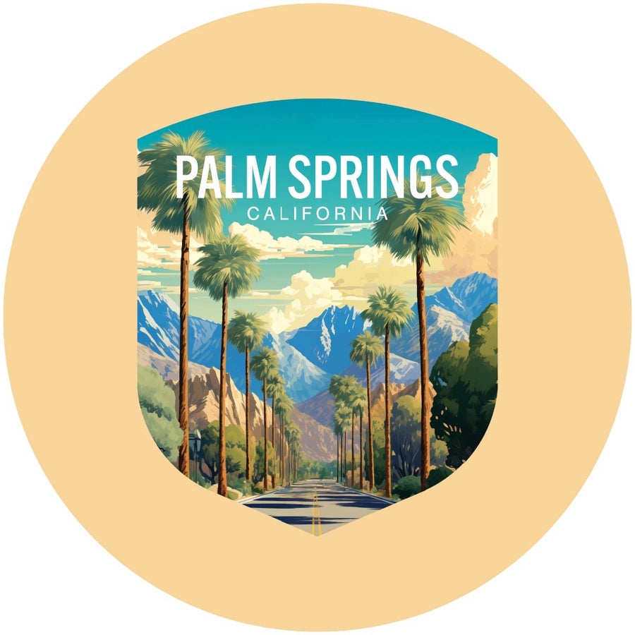 Palm Springs California Design A Souvenir Coaster Paper 4 Pack Image 1