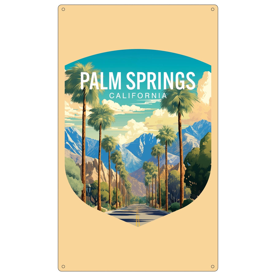 Palm Springs California Design A Souvenir Metal Sign 9 x 15 Image 1