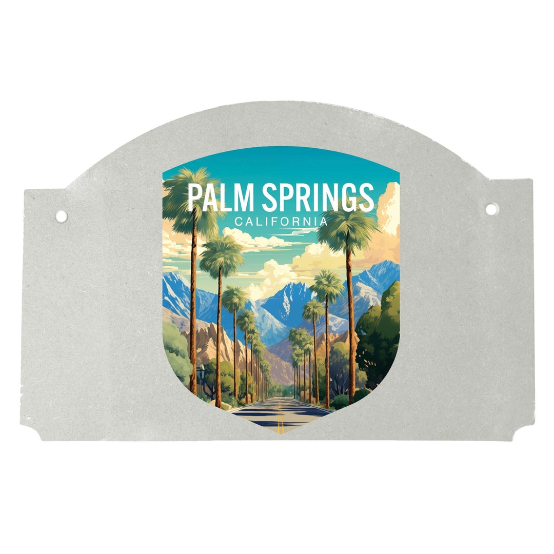 Palm Springs California Design A Souvenir Wood sign flat with string Image 1