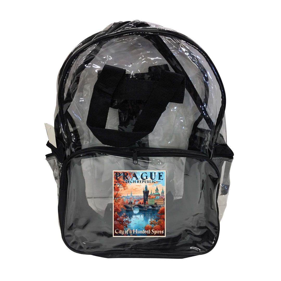 Prague Czech Republic Design A Souvenir Clear View Backpack Image 1